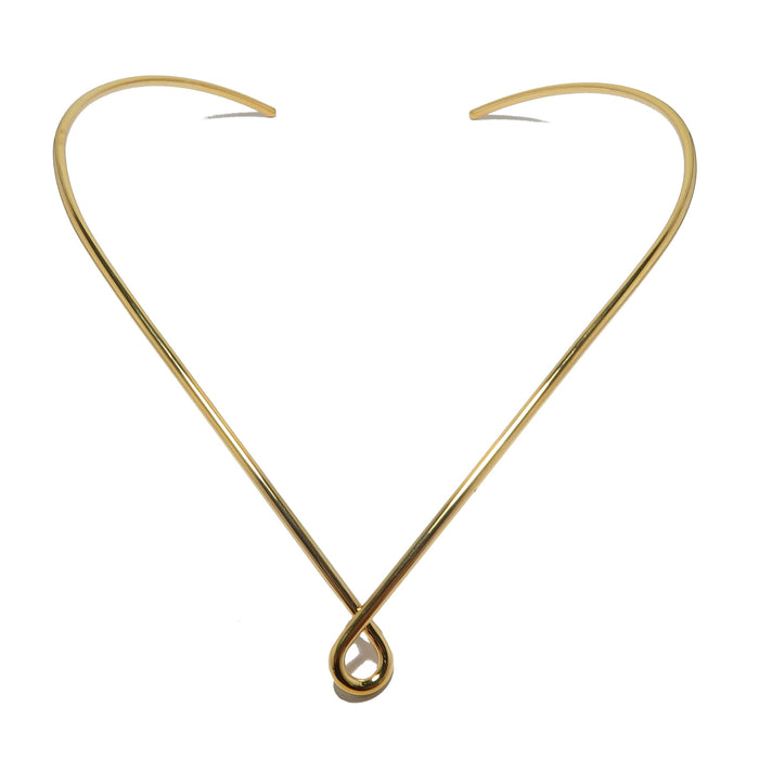 gold plated teardrop choker necklace