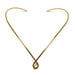 gold plated teardrop choker necklace