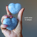 blue calcite hearts