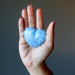 blue calcite heart