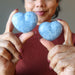 blue calcite hearts
