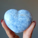 blue calcite heart