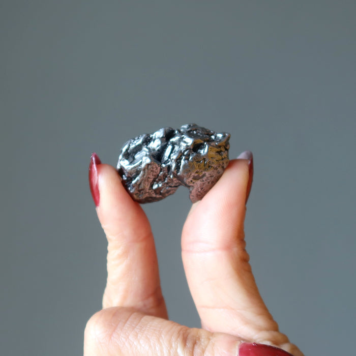 holding Campo Del Cielo Meteorite