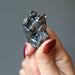 holding a Campo Del Cielo Meteorite