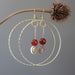 carnelian hoop earrings