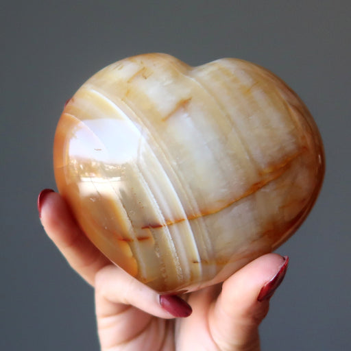 holding Carnelian Heart 