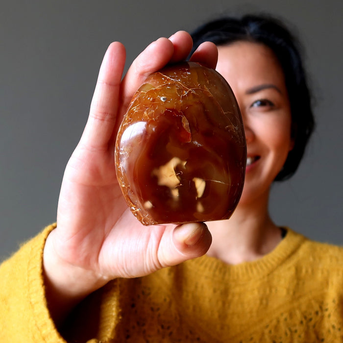 Carnelian Display Stone Bright Shiny Good Energy Crystal