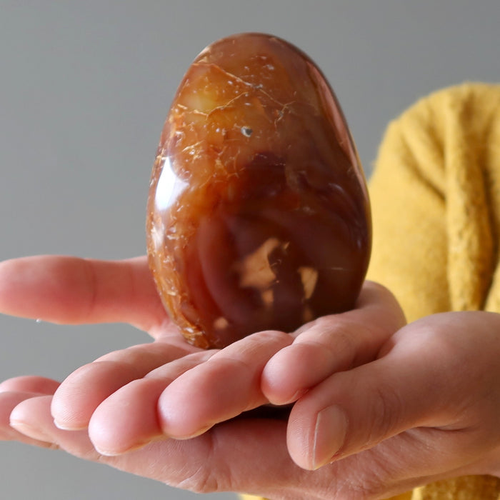 Carnelian Display Stone Bright Shiny Good Energy Crystal