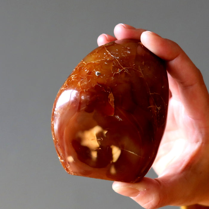 Carnelian Display Stone Bright Shiny Good Energy Crystal