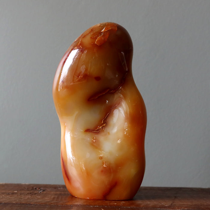 Carnelian Display Stone Nature's Orange Sculpture