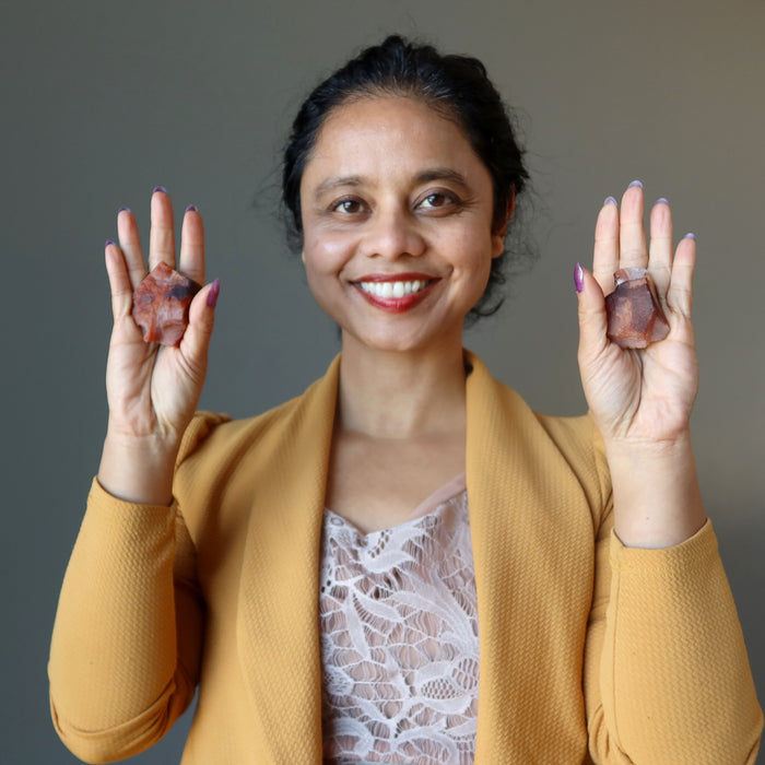raw carnelian stones