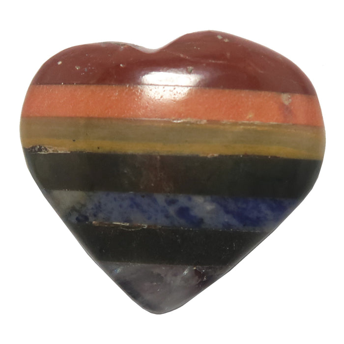 chakra layered crystal heart