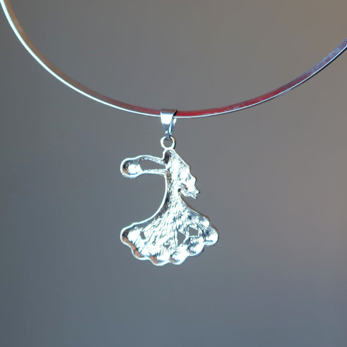 back of Chakra Angel pendant with Silver Choker