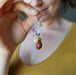 Dangling Chakra Rainbow tumbled Stone Pendant 