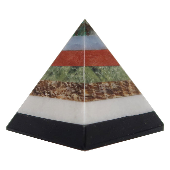 layered pyramid of seven colors
