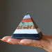 layered pyramid of seven colors