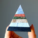layered pyramid of seven colors