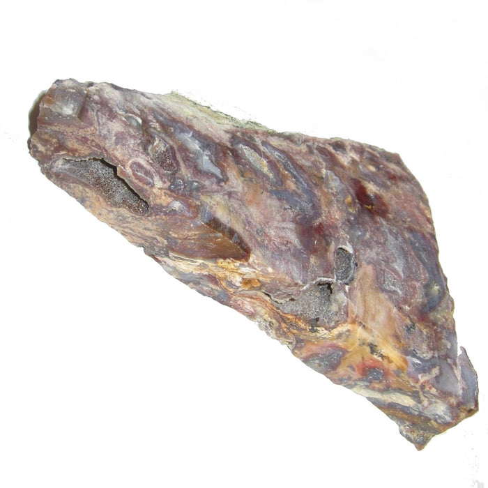 Chalcedony Raw Gemstone Slice Blue Red Pie in the Sky Crystal Healing