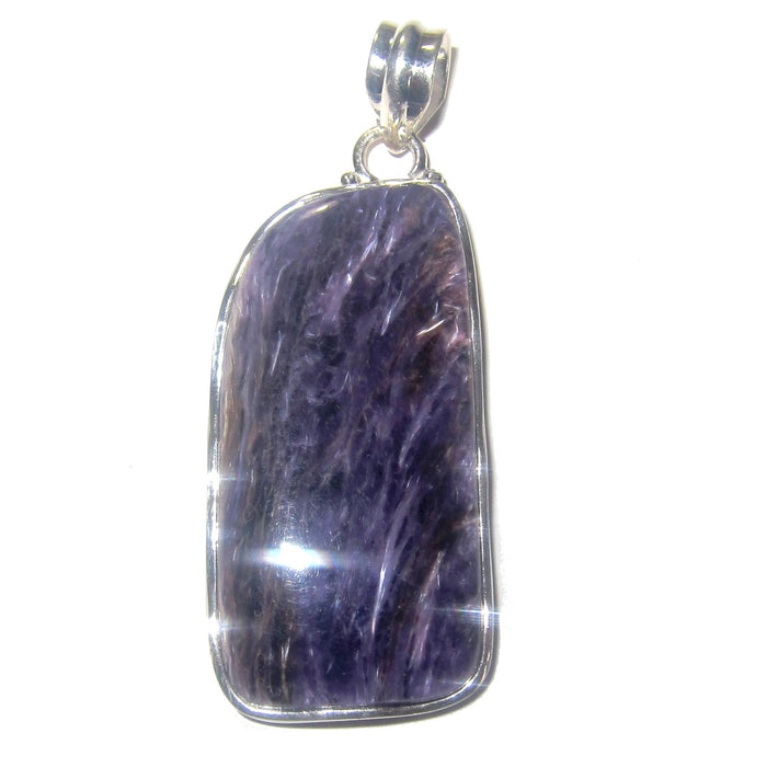Charoite Pendant Spiritual Ecstasy Big Precious Purple Gemstone