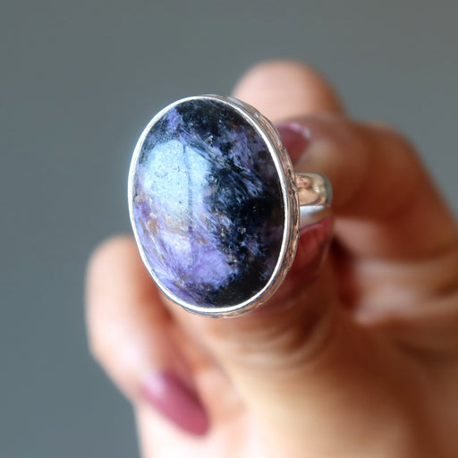 charoite oval ring