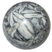 Black and white Chrysanthemum Stone sphere shows vivid patterns