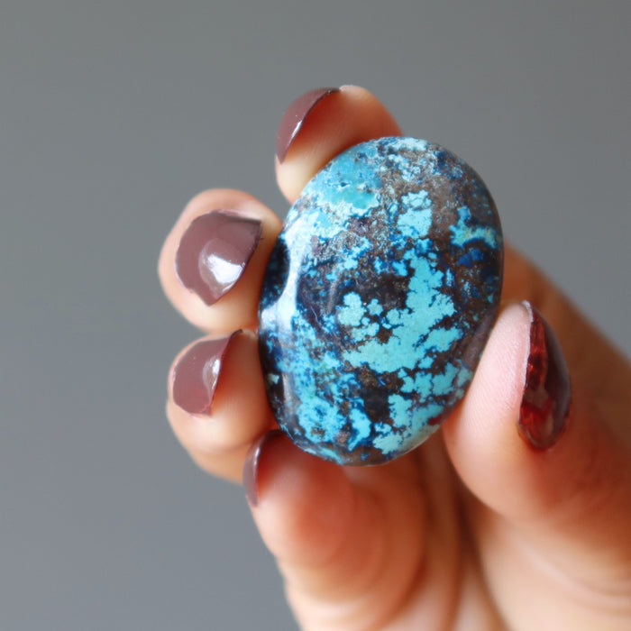 Chrysocolla Grid Crystal Flowers in Water