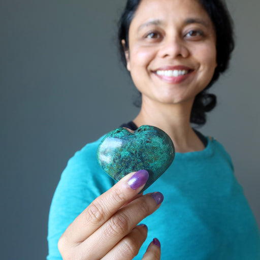 chrysocolla heart