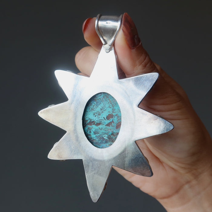 chrysocolla star pendant