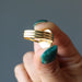 gold chrysocolla ring