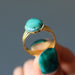 gold chrysocolla ring