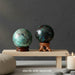 chrysocolla spheres on stands