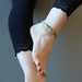 foot modeling chrysoprase anklet