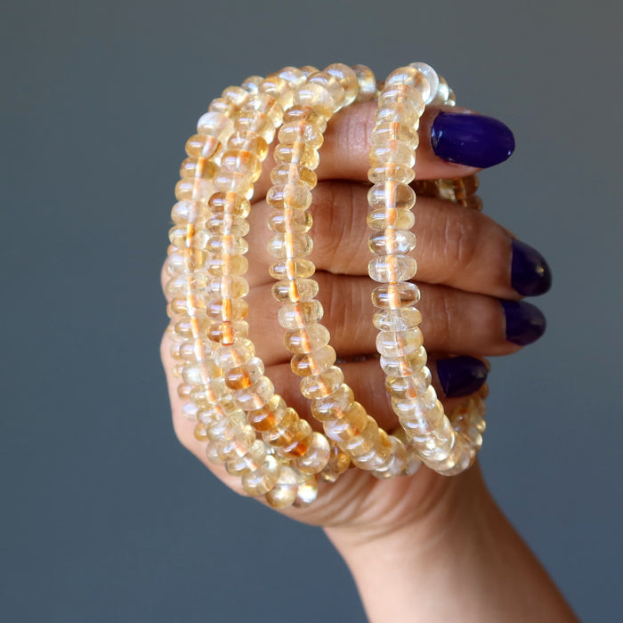Citrine Bracelet Honeysuckle Abundance Crystal