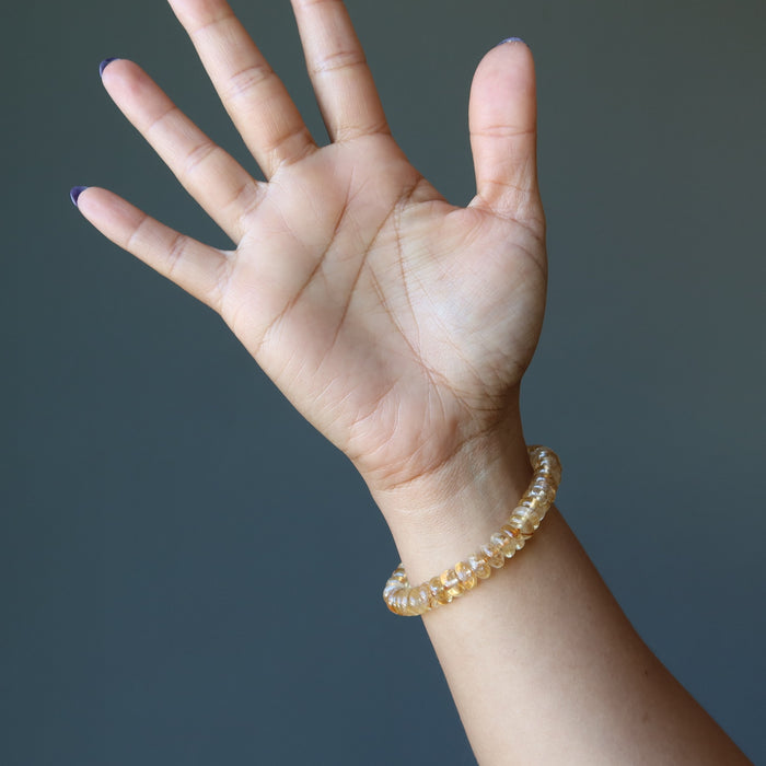 Citrine Bracelet Honeysuckle Abundance Crystal