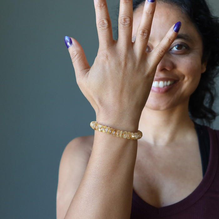 Citrine Bracelet Honeysuckle Abundance Crystal