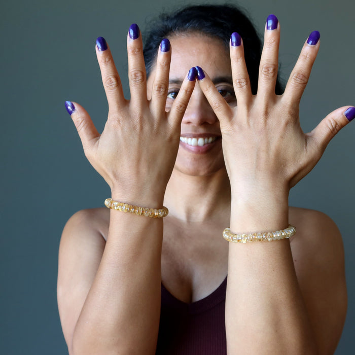 Citrine Bracelet Honeysuckle Abundance Crystal