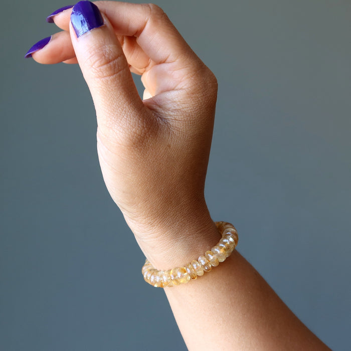 Citrine Bracelet Honeysuckle Abundance Crystal