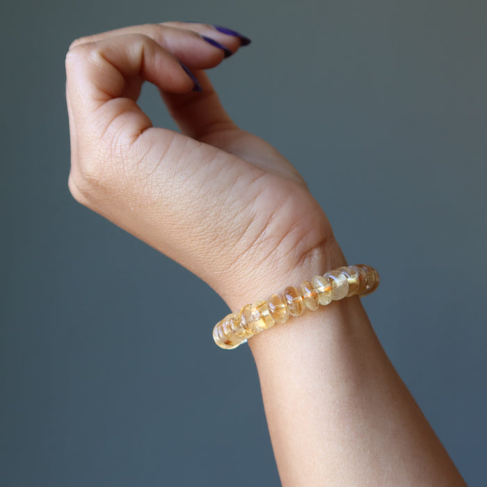 Citrine Bracelet Honeysuckle Abundance Crystal