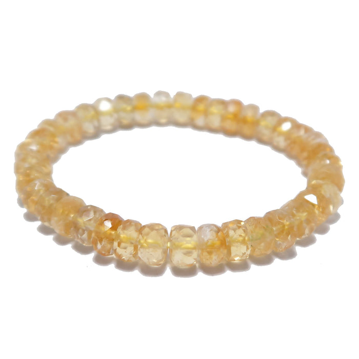 Citrine Bracelet Lucky Faceted Yellow Gemstone