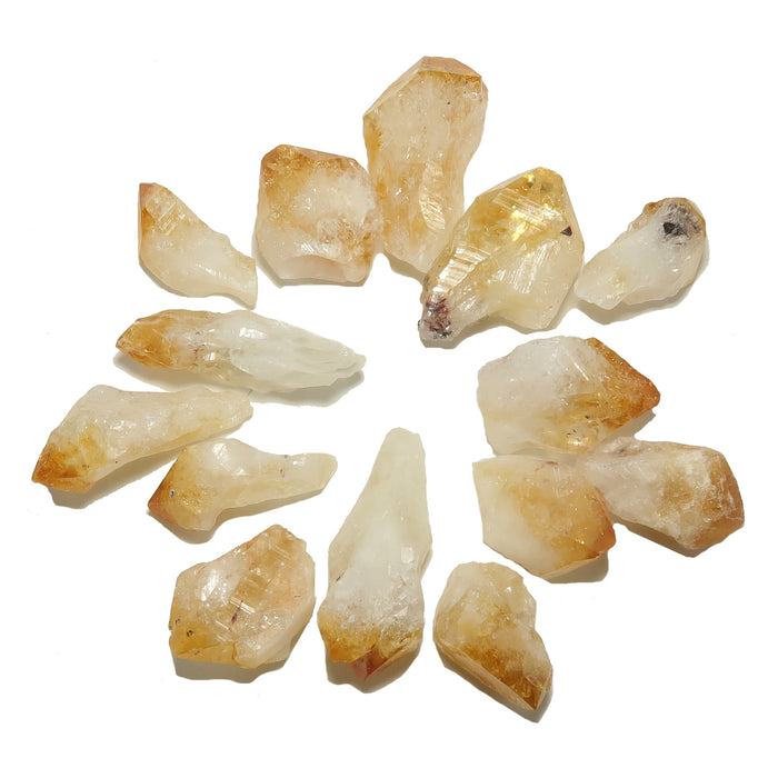 raw citrine points