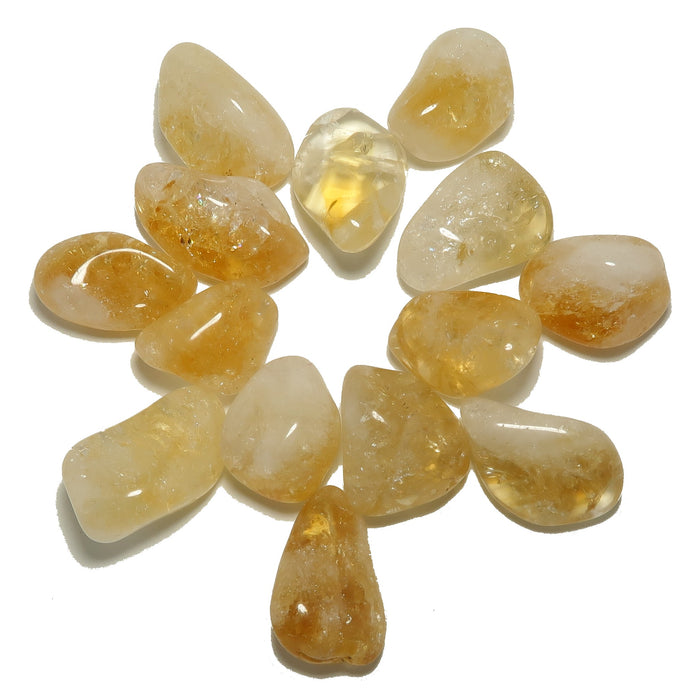 citrine tumbled stone set of 14