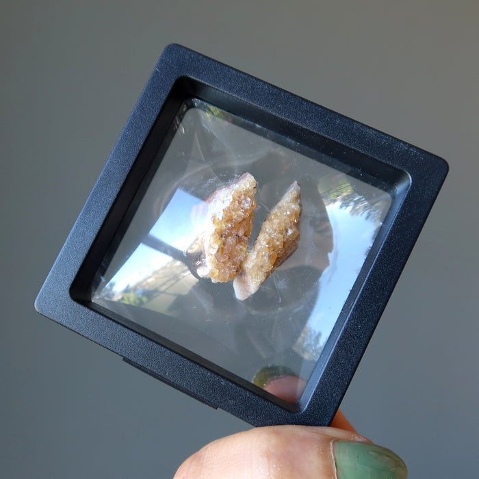 Citrine Cluster Pair Live Long and Prosper Crystals