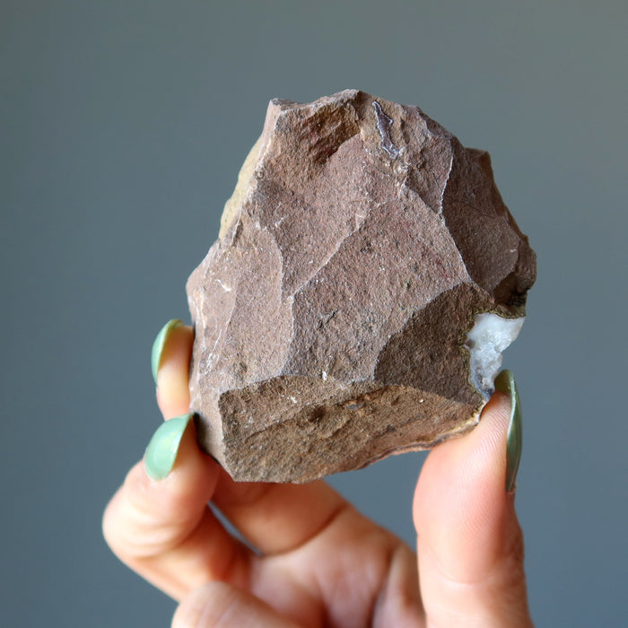back of citrine cluster geode