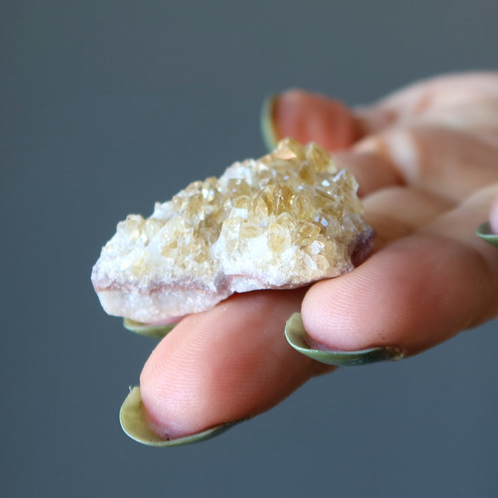 citrine cluster geode