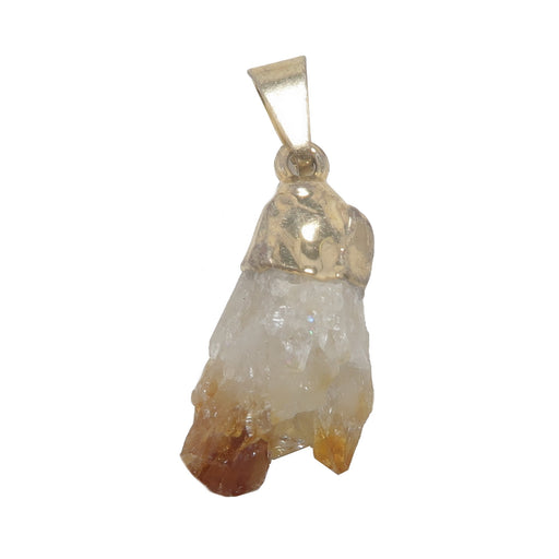 citrine raw pendant