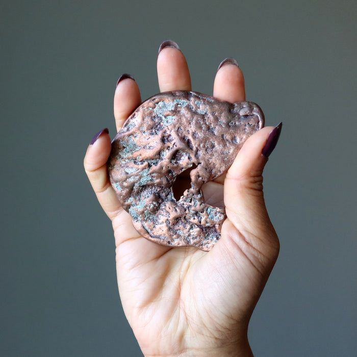 Copper Raw Crystal Dolphin Moon Natural Metal