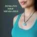 model wearing Cotton Cord Simply Stylish Black Necklace with Crystal Pendant sold separately