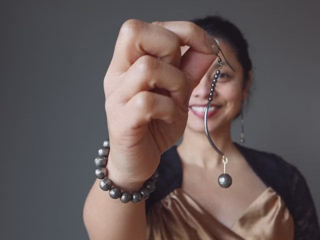 video featuring pyrite elegance earrings