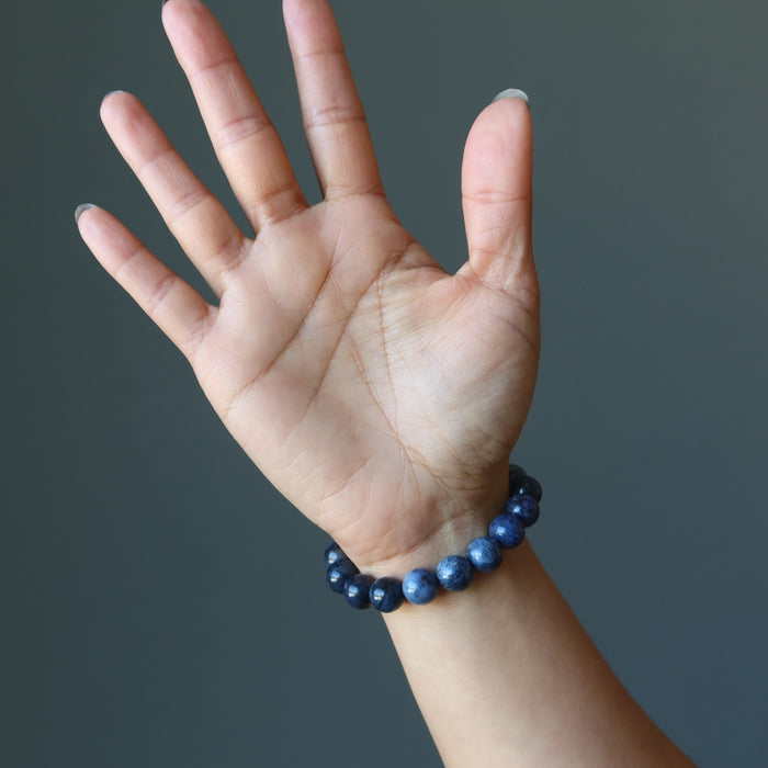 wearing Dumortierite Bracelet