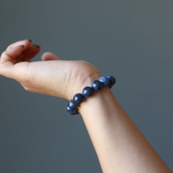 wearing Dumortierite Bracelet